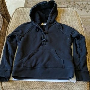 J.Crew Black Vintage Fleece Hooded Sweatshirt